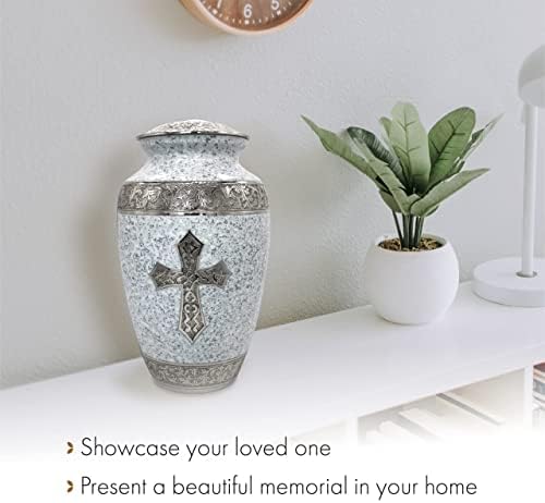 White Love of Christ Cremation Urn for Ashes Adult Male