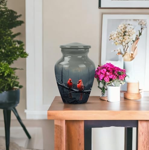Red Cardinal Bird Mini Urn for Human Ashes Keepsake