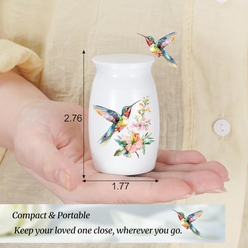 Elegant Mini Urn for Human Ashes 3 Inches Aluminum Memorial Keepsake