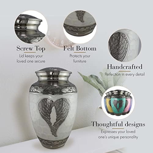Angel Cremation Urn for Women - Handcrafted Decorative Urn