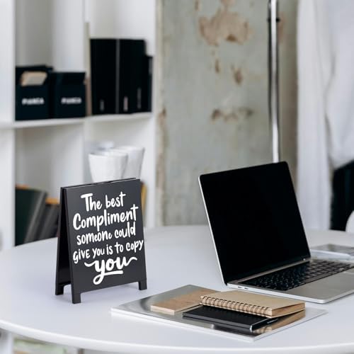 Inspirational Desk Sign with Motivational Quote