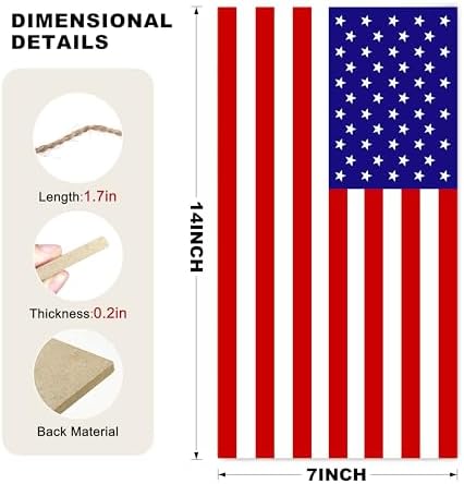American Flag Door Hanging Sign with Strap