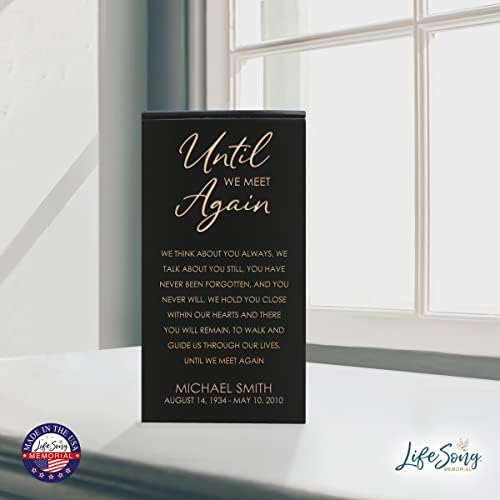 LifeSong Milestones Black Decorative Urn for Son or Father