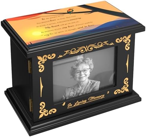 Decorative Hummingbird Urn with Photo Frame for Ashes