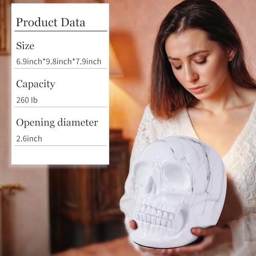 Rsobl Cremation Urn - Decorative Skull Urn for Human Ashes