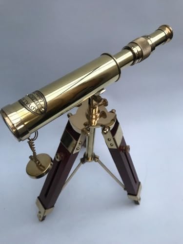 10 Inch Brass Style Tripod Telescope for Home Decor