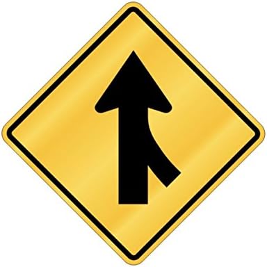 Lane Merge Right Decorative Sign Wall Plaque