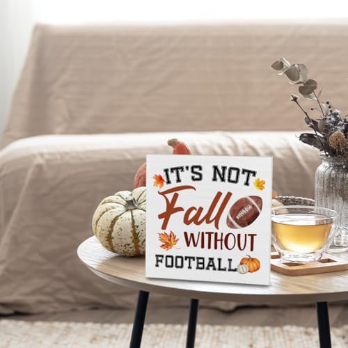 Fall Decor Football Wooden Sign Rustic Home Accent