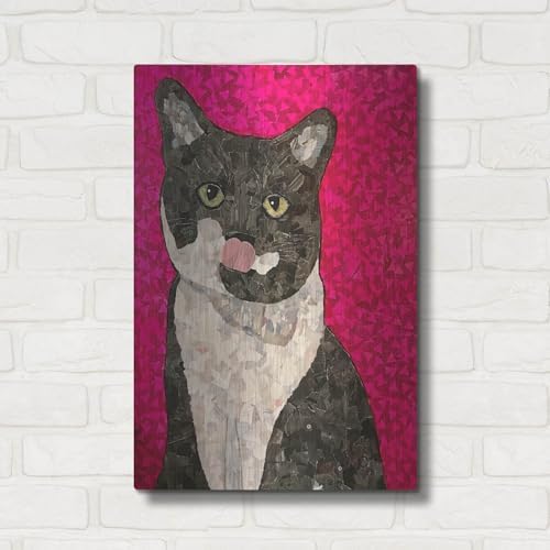 Pink Tuxedo Metal Wall Art 16x24
