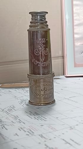 Antique Pirate Telescope 18 Inch Brass Spyglass Telescope - Functional Clear Vision Nautical Decor Gift