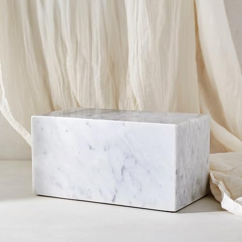 Aspen Studio Carrara Marble Urn for Ashes Decorative Urn