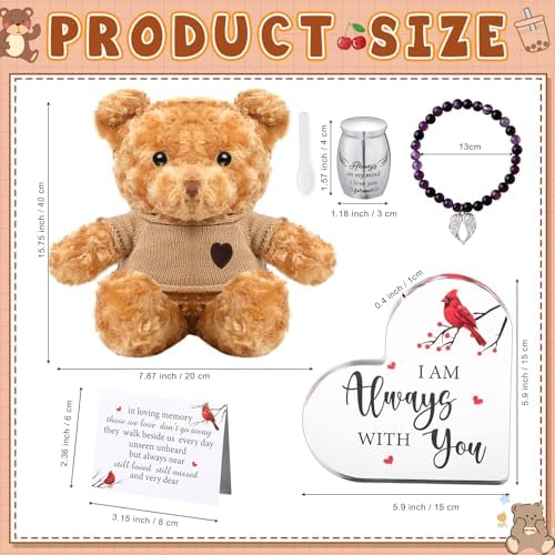 Kenning 5 Pcs Funeral Gift Set with Urn and Bear