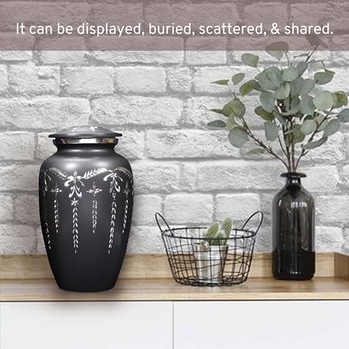 Elegant Engraved Aluminum Cremation Urn - Durable Memorial with Secure Screw Top Lid