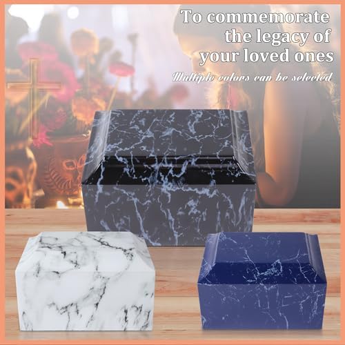 Rsobl Black Marble Cremation Urn for Adult Ashes