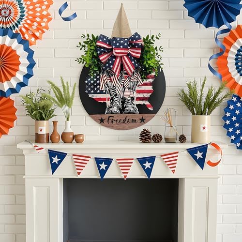 Patriotic Wreath With Flag and Boots for Ceremonies