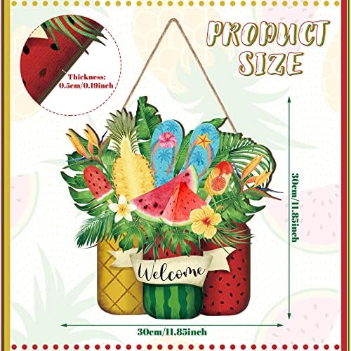 Shellwei Summer Welcome Door Sign 12 Inch