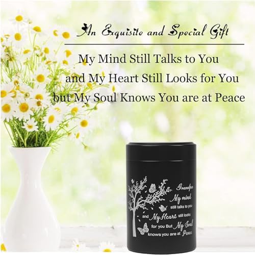 3 Inch Aluminum Mini Cremation Urn for Human Ashes Keepsake Box Grandpa