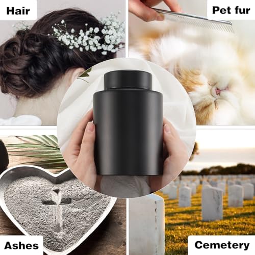 Photo Custom Cremation Urn Matt Black 59 Inch