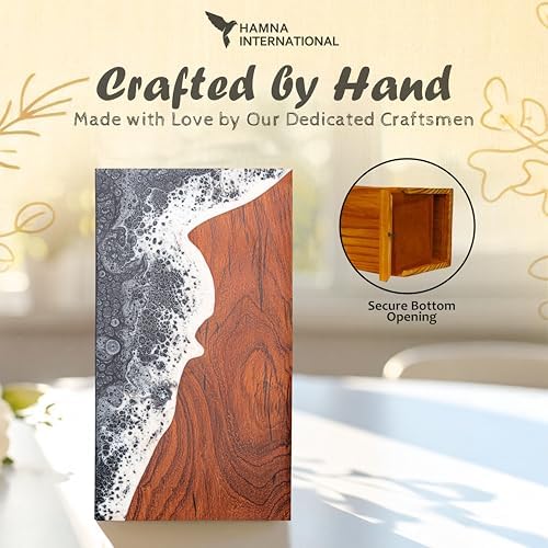 Grey Ocean Rosewood Cremation Urn for Men
