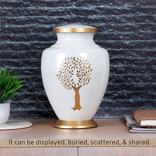 Alpha Living HOME Decorative Urn 11 Gold White