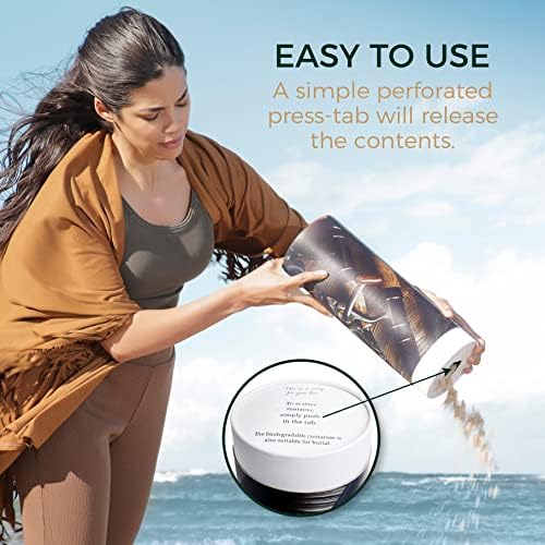 Bellaniks Scattering Tubes for Human Ashes - Grey Fishing Design Cremation Urn