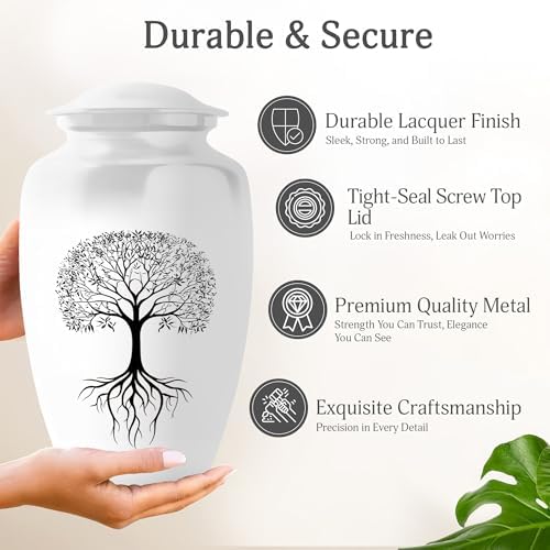 Tree of Life Urn for Ashes - 10 Inch Large Cremation Urn
