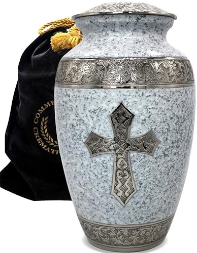 White Love of Christ Cremation Urn for Ashes Adult Male