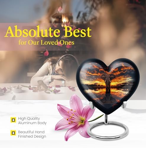8 Inch Elegant Large Decorative Urn for Human Ashes