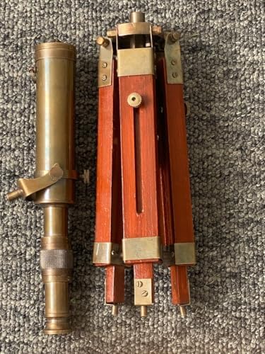 Antique Telescope with Brass Tripod Stand