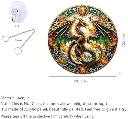 MATIHAY Flying Fire Dragon Window Hanging