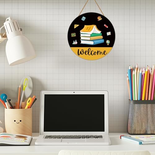 Yunkkin Welcome Sign Classroom Door Decor