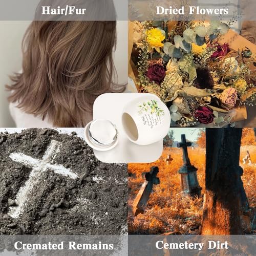 SOITIS 24 Inch Ceramic Urn for Human Ashes - Elegant Mini Memorial Keepsake