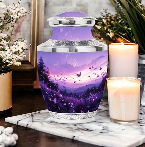 JAGASY Lavender Hills Butterflies Urn for Ashes
