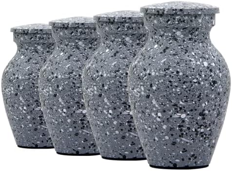 Mini Cremation Urns Set of 4 - Velvet Box Included