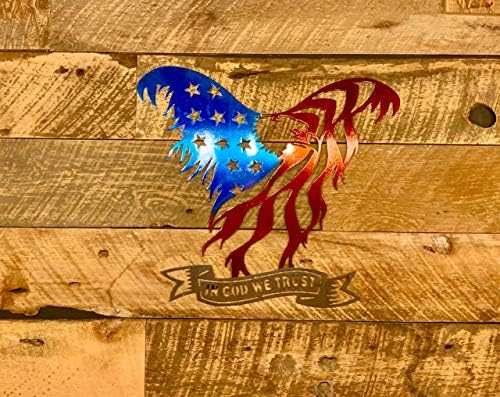 American Eagle Steel Laser Cut Wall Art 36 Inch