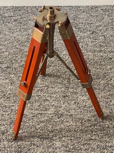 Antique Telescope with Brass Tripod Stand