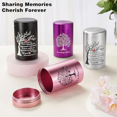 SOITIS Elegant Mini Cremation Urn Stainless Steel Marbling Black