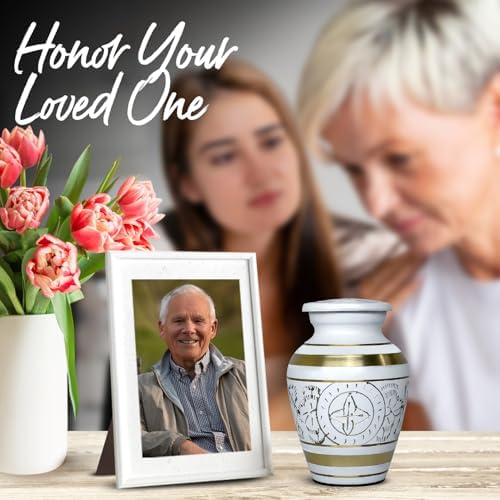 Small Urns for Human Ashes Keepsake - White Small