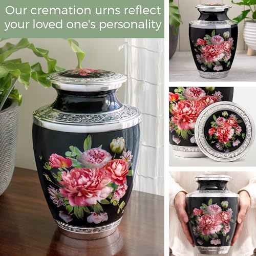 Peony Bouquet Cremation Urn for Human Ashes