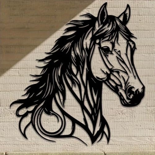 Yuhao Modern Black Metal Horse Wall Art