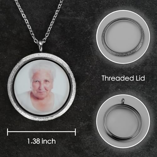 Angel Wings Urn with Photo Necklace 180 lbs Capacity Black Large