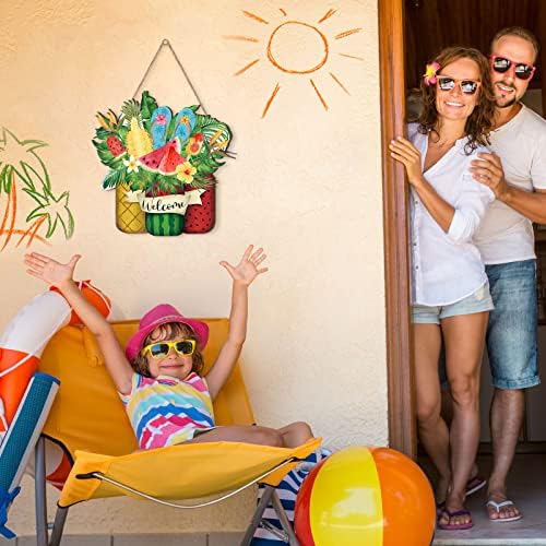 Shellwei Summer Welcome Door Sign 12 Inch