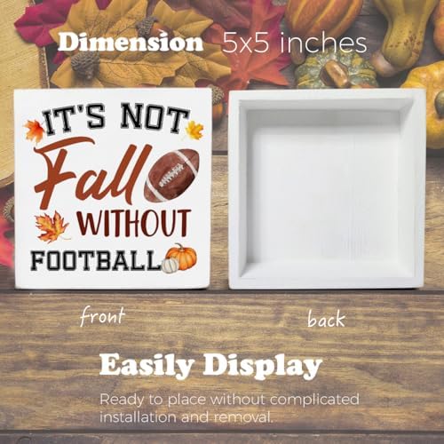 Fall Decor Football Wooden Sign Rustic Home Accent