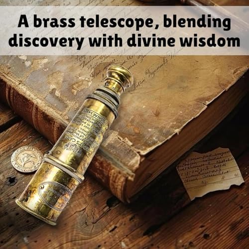 Vintage Brass Spyglass Telescope with Leather Case