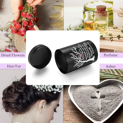 SOITIS Elegant Mini Cremation Urn Stainless Steel Marbling Black