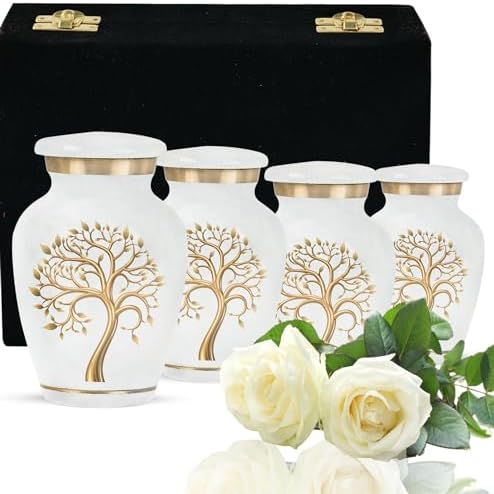 Yatskia Set of 4 Mini Keepsake Urns for Human Ashes