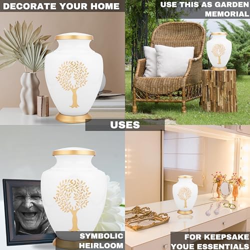 Alpha Living HOME Decorative Urn 11 Gold White