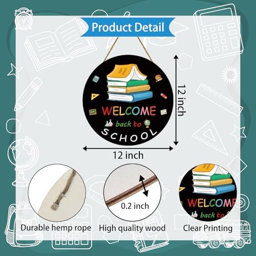 Yunkkin Back to School Welcome Sign Door Decor