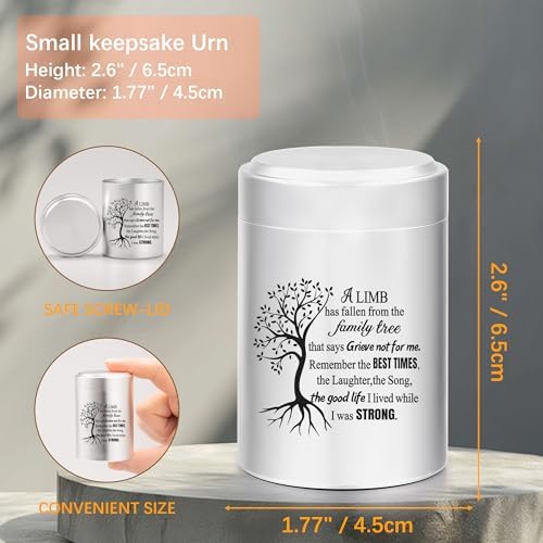Small Urns Set of 6 Family Tree Keepsake Urns for Ashes