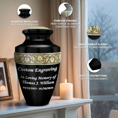 Personalized Engraved Urn Set of 6 for Ashes